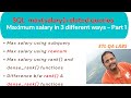 ETL Testing | SQL Interview Questions | Highest salary in 3 difference way in SQL