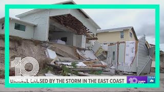 Volusia County building snaps in half due to Nicole