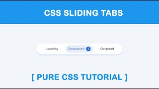 Awesome Sliding Tabs Using CSS || Pure CSS Tabs Tutorial