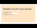 weight convertor | Javascript Project #4