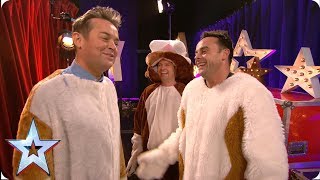 EXCLUSIVE! Ant, Dec and Stephen joke backstage before Disco Dogs’ debut | Britain's Got Talent 2019