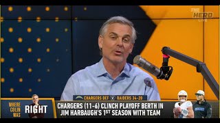 THE HERD | Colin Cowherd Was RIGHT, Justin Herbert And Harbaugh Are ELITE With Chargers | NFL