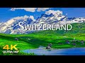 FLYING OVER SWITZERLAND (4K UHD) Amazing Beautiful Nature Scenery & Relaxing Music for Stress Relief