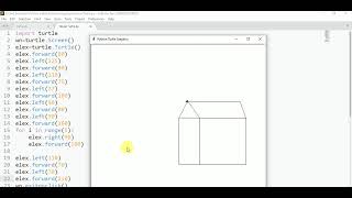 Python 3 || Turtle Programming to create House Diagram