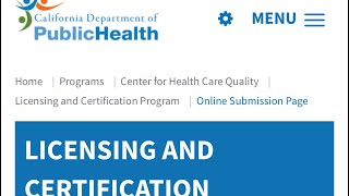 How to submit CNA and HHA Application on CDPH online portal