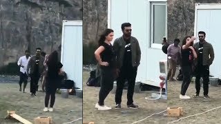 #RC12 Sets | MegaPower Star Ram Charan Selfie with Beautiful Young Lady | Ram Charan | Filmylooks