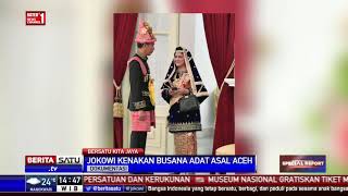 Jokowi-Iriana Selfie dengan Baju Adat Aceh dan Minangkabau