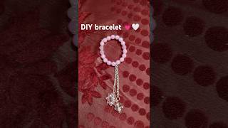 # DIY bracelet# handmade# pink colour ka bracelet# crafting# very easy# so beautiful# ytshorts# 💗💜🤍💞