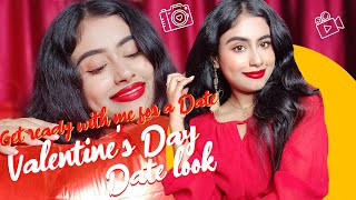 Classic Red Valentine's Day Date Look 2022 | ভ্যালেন্টাইন এর আকর্ষণীয় মেকআপ লুক 🌹❤️✨🥂