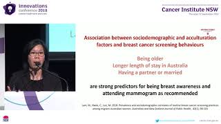 Breast cancer screening practices among immigrant women in Australia Dr Cannas Kwok, Western Sydney