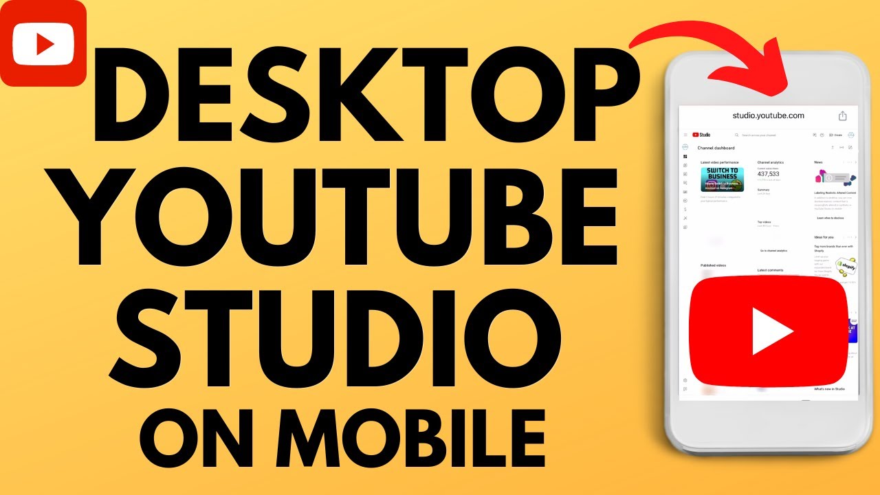 How To Open Youtube Studio Desktop Website On Mobile Youtube