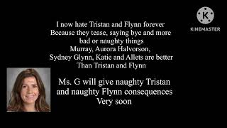 I now hate and detest Tristan and Flynn. Murray and Aurora is better