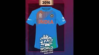 History of Indian cricket team's jersey| since 1990 to 2016 WT20 Cricket Kit Of India Cricket Team|
