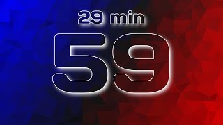 30 minute (1800 second) Blue and Red Count Up Timer - Silent - Choose your team!