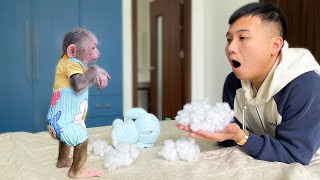 So cute! Cubis monkey apologizes Dad for breaking toy Dad gave him