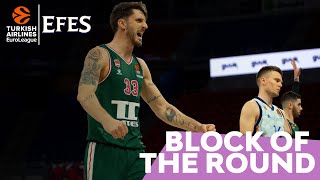 Efes Block of the Round: Achille Polonara, TD Systems Baskonia Vitoria-Gasteiz