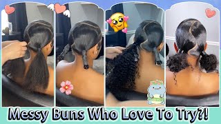 So Cute!😍How To Sleek Swoop Ponytail With Two Low Buns | Step By Step Tutorial Ft.@UlaHair