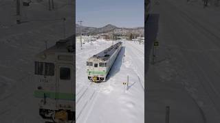 石北本線 上川駅  キハ40  普通列車入線  豪華３両編成(後１両回送扱い)