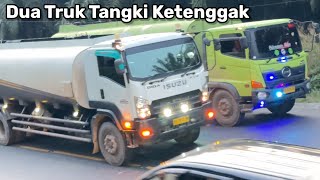 Dua Truk Tangki Ketenggak Bersama an