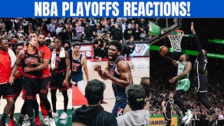 NBA PLAYOFF REACTIONS | JOEL EMBIID BUZZER BEATER, CHICAGO BULLS , BOSTON CELTICS | TOUGH CALLS