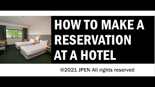 How to make a hotel reservation in Japanese.