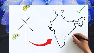 India Map Drawing | How to Draw India Map Easily | Easy Tricks!