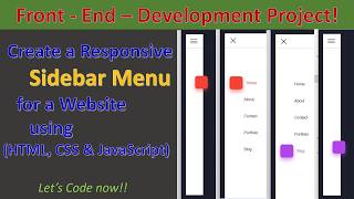 How to Create an Expandable Sidebar Menu | HTML CSS JavaScript Tutorial (Step-by-Step)