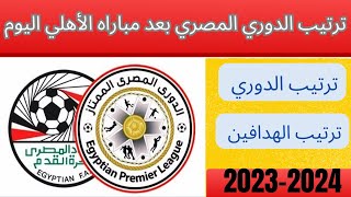 ترتيب الدوري المصري بعد فوز  الأهلي علي  سيراميكا كيلوباترا  2-1 وترتيب الهدافين 2023 -2024