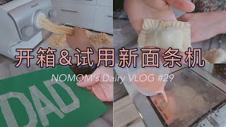 VLOG#29 飞利浦面条机开箱\u0026试用｜自制无添加面条 通心粉 饺子皮｜吃不腻的番茄鸡蛋面｜长方形饺子｜孩子们做的父亲节卡片｜夏日不可辜负｜吃西瓜喽【NO妈日记】