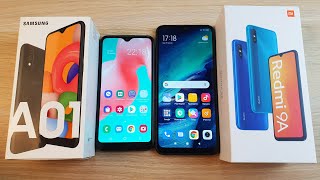 SAMSUNG GALAXY A01 VS XIAOMI REDMI 9A - БИТВА САМЫХ ДОСТУПНЫХ СМАРТФОНОВ!