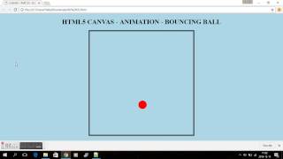 HTML5 CANVAS - PART 22 - BOUNCING BALL