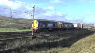 (HD) DRS 20305 \u0026 37609 6K74 Sellafield to Crewe Coal Sidings 24/01/2015