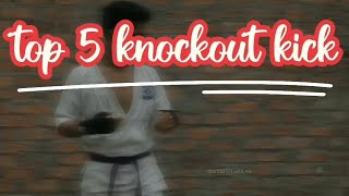 Top 5 knock out kicks 😱| karate for beginners | kickboxing knockouts