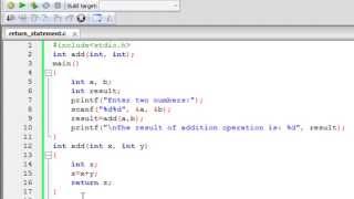 C Programming Tutorial - 45: Functions (Part-3) Return Statement