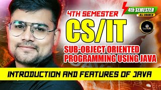 JAVA : Object oriented programming using JAVA | FEATURES OF JAVA | #computerscience4thsem #java