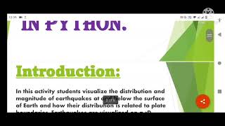 Earthquake visualization by using python