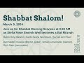 shabbat morning march 9 2024