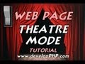 Web Page Theatre Mode Overlay Tutorial CSS Javascript Light Switch Toggle Darkness