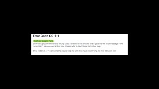 How To Resolve Centrelink Error Code C0-1-1?