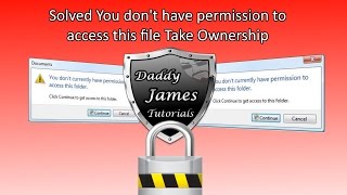 Solved You don't have permission to access this file Take Ownership EZ!!!