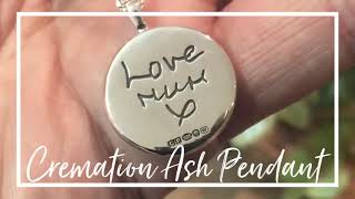 Cremation Ash Necklace. Memorial jewellery handmade in the UK
