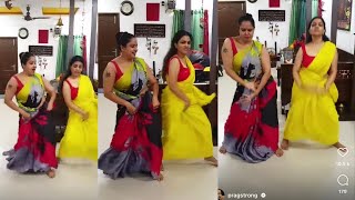 Actress Pragathi Latest Superb Saree Dance  | Pragathi Latest Dance Video | T Stuff
