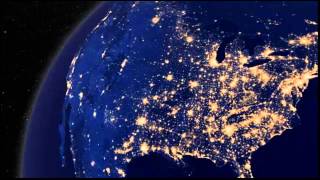 La Tierra de noche, América del Sur, América del Norte, Europa [Video HD NASA] 2012