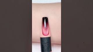 Easy Ombre Cat Eye Nail Tutorial🖤Black & Red Never Go Wrong ❤Do you agree?
