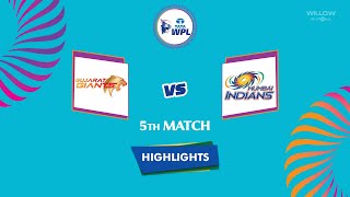 Highlights: 5th Match, Gujarat Giants Women vs Mumbai Indians Women | 5th Match , GGW VS MIW