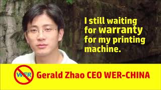 WER-CHINA: A big warning - Our experience