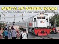 HEBOH!! KERETA API INI DISERBU PULUHAN WARGA SAAT BERANGKAT DARI STASIUN BLITAR