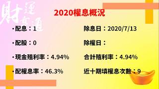 《除息股》2020即將除息股票（2891中信金）（20200710盤後）