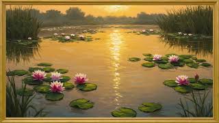 Lotus Pond Serenity | 2-Hour Relaxing | TV Frame Art Screensaver