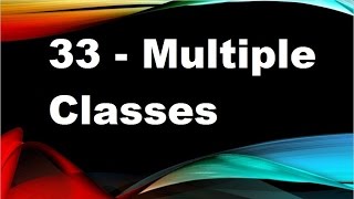java tutorials urdu NFN 33 Multiple Classes